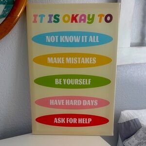 Motivational Wall Art with Colorful Text